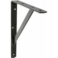 AMIG Plankdrager/planksteun van metaal - gelakt zwart - H500 x B325 mm - Tot 185 kg - Plankdragers