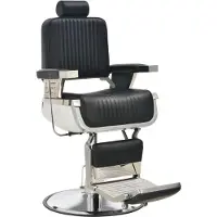 vidaXL Kappersstoel 68x69x116 cm kunstleer zwart