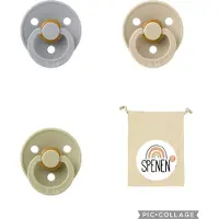 BIBS fopspeen 0-6 maanden set 3 stuks Cloud,Vanilla en Sage maat 1