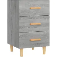 vidaXL Nachtkastje 40x40x66 cm bewerkt hout grijs sonoma eikenkleurig