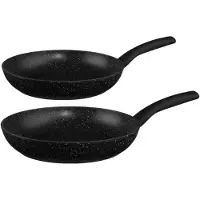 Secret De Gourmet Koekenpannen set 2x stuks Palermo - Alle warmtebronnen - dia 26/30 cm - Anti-aanbaklaag - Koekenpannen