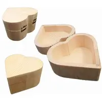 Playwood Houten Kistje Hartvorm, 10cm