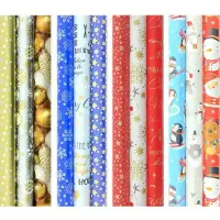 Benza CHRISMAS COMPLETE cadeaupapier - Kerstpapier inpakpapier voor Kerst - 3 meter x 70 cm - 12 rollen