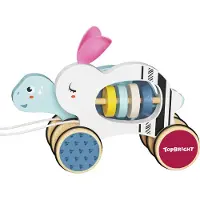 TOPBRIGHT Hare & Tortoise Houten Trekfiguur TB-121104