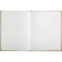 Exacompta gastenboek Kraft naturel 22x27 cm, 100 pagina's Clairefontaine, goudkleurig, staand formaat, kristallen doosje