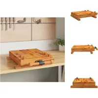 vidaXL Tafelwerkbank - Tafelwerkbanken - Werkoppervlak - Werkbank Tafel - Tafelwerkbank met bankschroef 52x44x9,5 cm massief acaciahout