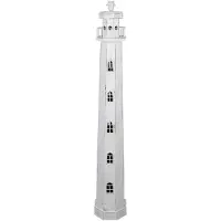 Clayre & Eef Vloerlamp vuurtoren 23x23x140 cm hout