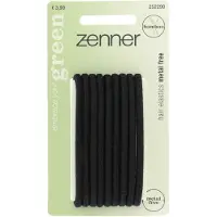 Zenner Haarelastiek Metal Free Bamboe Zwart 9 Stuks