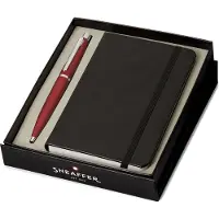 Sheaffer balpen giftset VFM - G9403 - F - excessive red chrome plated - met A6 notebook