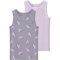 Name it Onderhemd donkerblauw / pastellila / lichtlila / lichtrood