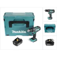 Makita Boormachine + slagboor, DDF 482 T1J accuboormachine 18 V 62 Nm + 1x accu 5.0 Ah + Makpac - zonder oplader (Oplaadbare batterij)
