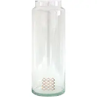 Tak Design - Drinken Waterglas XL Handgemaakt 10/30 Copper Patern - Glas - Koper