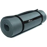 Tresko Yoga mat petrol 1 cm dik, fitnessmat, pilates, aerobics