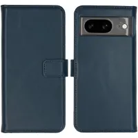 Selencia Echt Leren Bookcase voor de Google Pixel 8 - Blauw