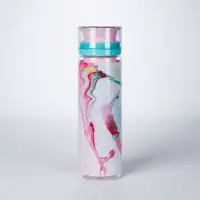 Mustard Marble Waterfles Infuse - Roze
