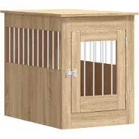vidaXL Hondenbench 55 x 80 x 68 cm bewerkt hout sonoma eikenkleurig