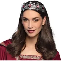 Boland - Metalen tiara Royal princess - Één maat - Volwassenen - Vrouwen - Prinsen en Prinsessen- Middeleeuwen