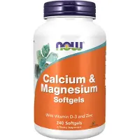 Now Calcium Magnesium with Vitamin D & Zinc - 240 softgels