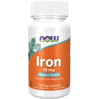 NOW,NOW Foods,NOW,NOW Foods Iron 18mg - 120 v-caps