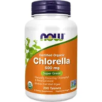 Now Chlorella 500mg Organic - 200 tabl