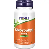 NOW,NOW Foods,NOW,NOW Foods Chlorophyll 100 mg | 90 Capsules | Natriumkoperchlorofylline met alfalfa poeder (90 Capsules)