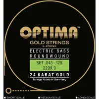 Optima 2299.B 24K Gold Strings Low-B Regular Light Snaren voor 5-snarige basgitaar