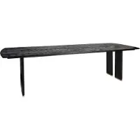Ptmd Liber Black Mango Wood Dining Table 280cm Gold Leg (Zwart, 280x110x77cm)