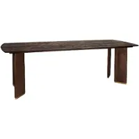 Ptmd Liber Brown Mango Wood Dining Table 280cm Gold Leg (Bruin, 280x110x77cm)