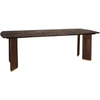 Ptmd Liber Brown Mango Wood Dining Table 240cm Gold Leg (Bruin, 240x100x77cm)