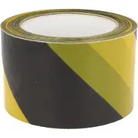 AMIG Afzettape - geel/zwart - 50 mm x 30 m - pvc - markeertape - zelfklevend