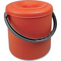 Stefanplast Afvalbakje - 'Eureka' - afvalscheiding - 25 liter - deksel - afsluitbaar - oranje - hengsel