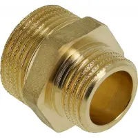 Bonfix verloopnippel dubbel messing buitendraad 1 1/4" x 1"