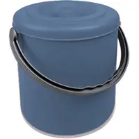 Stefanplast Afvalbakje - 'Eureka' - afvalscheiding - 10 liter - deksel - afsluitbaar - blauw - hengsel