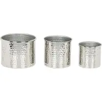 Beliani ALEXANDRIA - Bewaarpot - Zilver - Aluminium