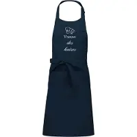 Kariban Mijncadeautje - Luxe schort - Vrouw des Huizes - navy blue