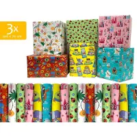 Merkloos Kadopapier - Inpakpapier - Cadeaupapier 200 x 70 cm "Kids" - 3 rollen