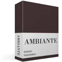 Ambiante - Katoen - Hoeslaken - 200x220 cm - Bruin