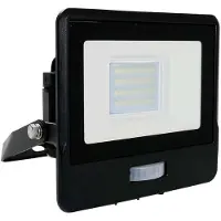 V-TAC LED Bouwlamp 20W 3000K zwart met sensor + kabelinvoer - 9335210