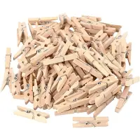 Creativ Company Mini wasknijpers, 30x3 mm, berkenhout, 100 stuks.