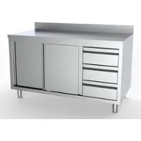 CombiSteel 700 WERKTAFEL SCHUIFDEUREN LADEN RECHTS MET RAND 1800 | 7333.0276 |