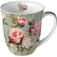 Ambiente mok - porselein - peonies composition - pioenrozen - - groen - verjaardag -moederdag - wedding