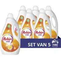 Robijn Vloeibaar Wasmiddel - Color - met 90% biologisch afbreekbare ingrediënten - 5 x 36 wasbeurten