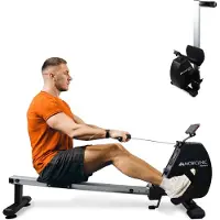 Mobiclinic Fitness, roeiapparaat, RowFit, 8 weerstandsniveaus, geruisloos, magnetische weerstand, LCD-scherm, geschikt voor gebruikers tot 120 kg, vliegwiel van 6 kg, geschikt voor thuisgebruik