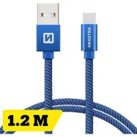 Swissten Datenkabel Textil USB / USB-C 1.2 M