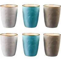 Vivi Oggi - Mokken - Bekers - Set van 6 - 3 Kleuren - 225ml - Italië - Kerst