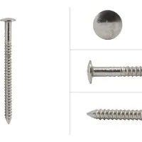 Wovar Bolkop Ringnagels voor Gevelbekleding RVS A4 2.6 x 40 - Doos 320 Stuks