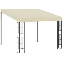 vidaXL Wandpaviljoen, 3x3 meter, crème, stoffen