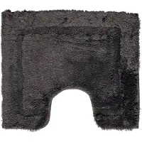 Wicotex Toiletmat uni donker grijs 50x60cm grijs Acryl Badkamermat