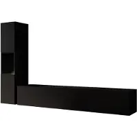 Meubella Wandmeubel zwart mat Set van 2 TV-Meubel industrieel