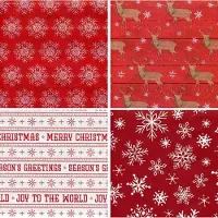Benza Tweezijdig assortiment kerstpapier cadeaupapier inpakpapier – 3 Rollen van 6 meter